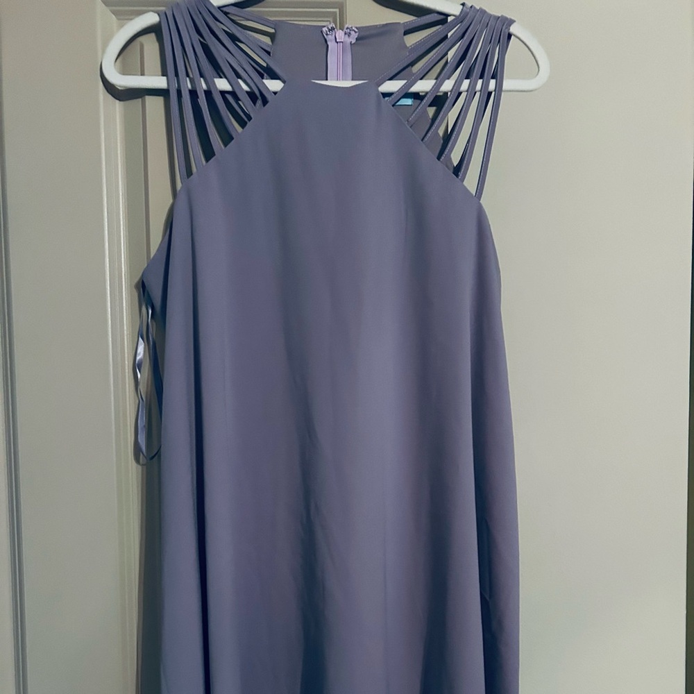 Elegant Purple Strappy Dress
